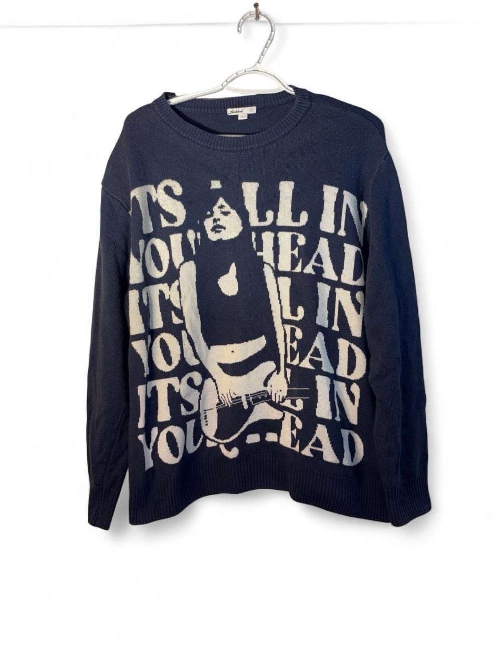 Subdued it’s all in your head crewneck Sweater in Navy